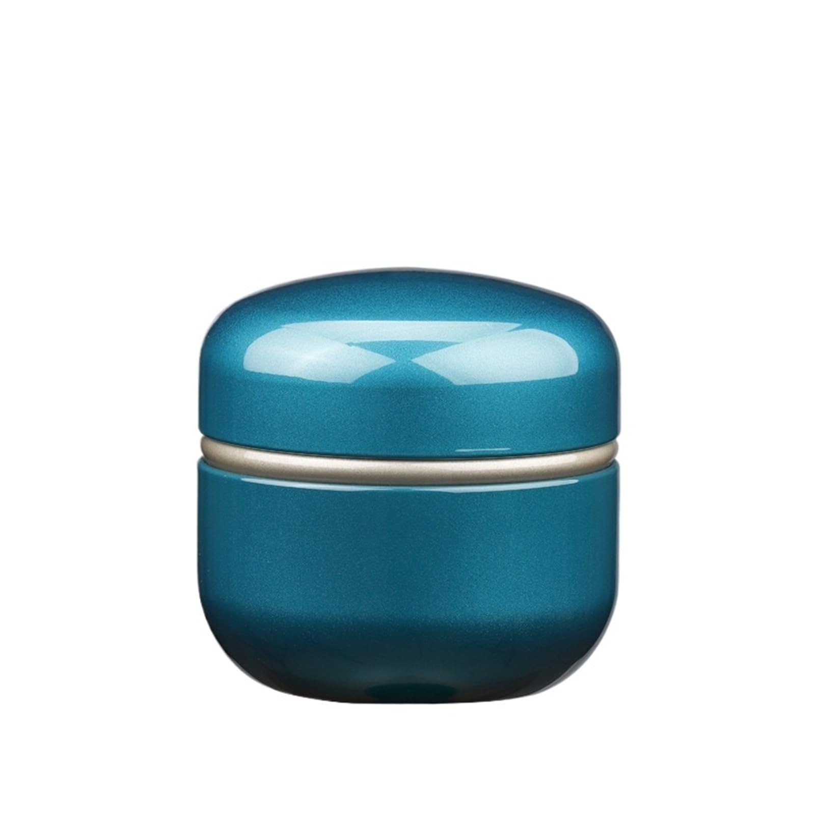FDBTYJN Tea Caddy 50g Electroplated Tinplate Tea Storage Tin - Airtight Metal Canister For Coffee/Candy/Spices,Refillable Empty Container(Langcai Green)