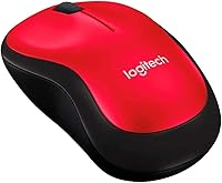 Vista 4 de Logitech Ratón inalámbrico M185, 2.4 GHz con mini receptor USB, duración de la batería de 12 meses, seguimiento óptico de 1000 DPI, ambidiestro, Rojo