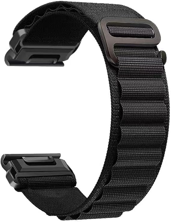 BANSO 22mm Quick Fit Nylon Watch Band for Garmin Fenix 8 47mm,for Fenix 7/7 Pro Fenix 6/6 Pro Fenix 5/5 Plus Watch Strap Garmin forerunner 965 955 945 935 745 Watch Band Approach S62/S60