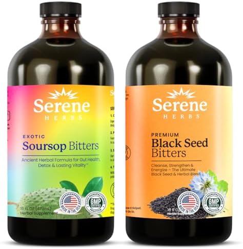 Amazon.com: Serene Herbs Soursop Bitters Liquid & Black Seed Bundle ...