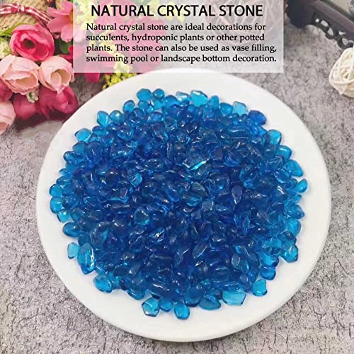 MRWiZMS Pietra Smagnetizzata di Cristallo Naturale Pietrisco, Vaso di Fiori Succulento Acquario Pietra Ciottoli Pietra Grezza, Decorazione Paesaggistica Acquario Produzione Fai da Te (200,Blue) - Image 4