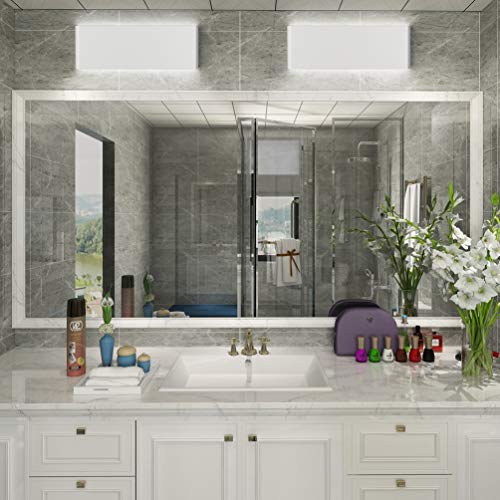 Image of Aipsun 15.75in Matte White Modern Vanity Light Up and Down LED Vanity Light for Bathroom Wall Lighting Fixtures (White Light 5000K)