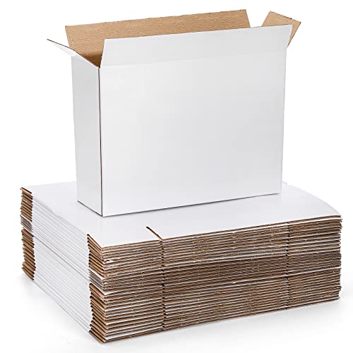 Peohud 30 Pack Shipping Boxes, 12 x 9 x 4 Inches White Cardboard Corrugated Boxes, Mailing Boxes for Small Business Packing Moving and Storage