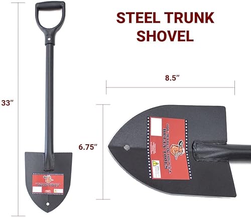 Miniatura 10 de Bully Tools 92712 Pala de tronco de punta redonda de calibre 14 con mango de agarre en D de poliéster