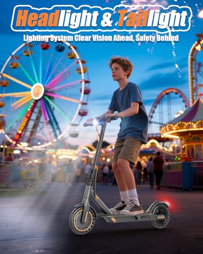 Image of Maxshot Electric Scooter, 8.5 inch /10 inch /14 inch Tire, 16 /19 /22 Mph Top Speed, 12 /16 /21 /27 /28 /49 /50 Miles Long Range, Folding Escooter for Adults and Kids with Seat Bag, Dual Braking, Dual Suspension, App