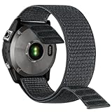 Ahayo 22mm ループとフープナイロン 時計 交換ベルト用の ガーミンFenix 8 47mm/ epix Pro 47mm/ Fenix 7 / 6 / 5, 通気性速乾性のあるストラップバンド に適合するApproach S70 47mm/Instinct 2