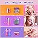 GORISPI Kids Makeup Sets for Girls, 66pcs Real Cosmetic for Kids Toys with Mirror, Princess Washable Girls Makeup Kit, Non-Toxic & Safe Brithday Gifts for 3 4 5 6 7 8 10 - 12 Years Old（Pink Black）