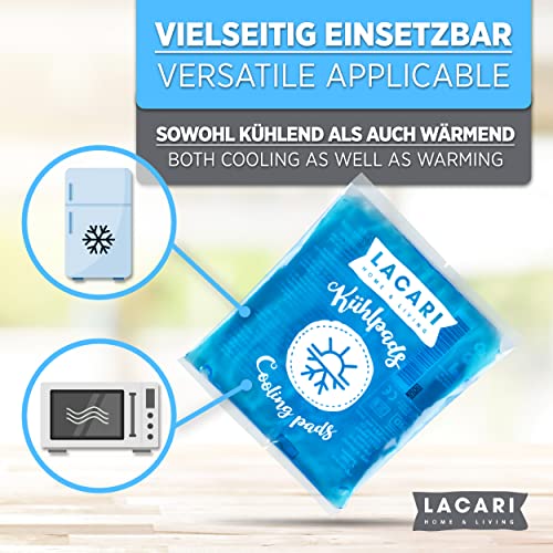 Kühlpads | 2x Kühlpack TÜV Geprüft & Made in Germany | Lacari Kalt Warm Kompresse | Kühlkissen & Coolpack in 2 Größen | Kühlkompresse für Erste Hilfe | Kühlpad und Kühlakku Gel | Kühlpads Gel