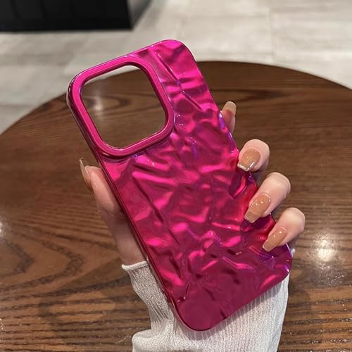 Coque iPhone 15 rose vif girly pour filles et femmes - 3
