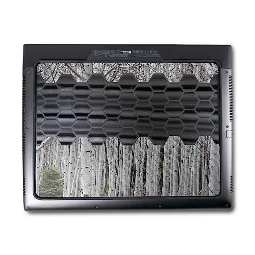 Image of MightySkins Carbon Fiber Skin Compatible with Alienware M18 R1 (2023) Full Wrap Kit - Birch Forest | Protective, Durable Textured Carbon Fiber Finish | Easy to Apply & Change Styles | Made in The USA
