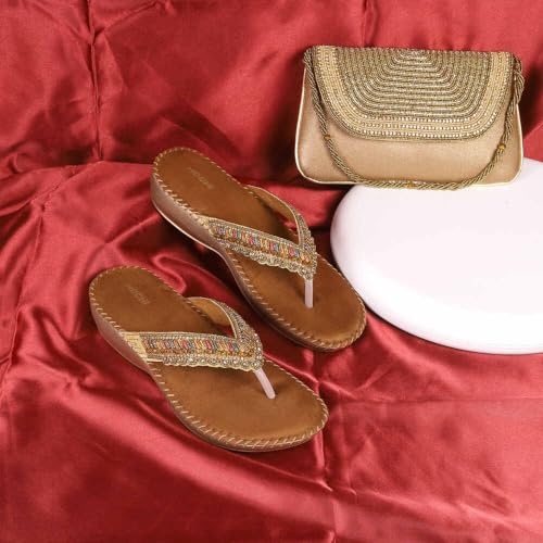 Image of Mochi Women Ethnic & Comfort Slip-on Sandal