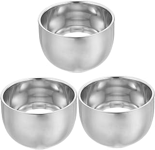 Beaupretty Shaving Cream Men Men Shaving Bowl 3pcs Shaving Cream Foaming Bowl Beard Soap Razor for Men Shaving Travel Soap Metal Shaving Bowls Men Shaving Mug