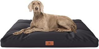 Knuffelwuff Cojín para perros Gatsby de tela Oxford, 110 x 89 cm, color negro, base antideslizante, fácil de limpiar, para perros grandes, medianos y pequeños