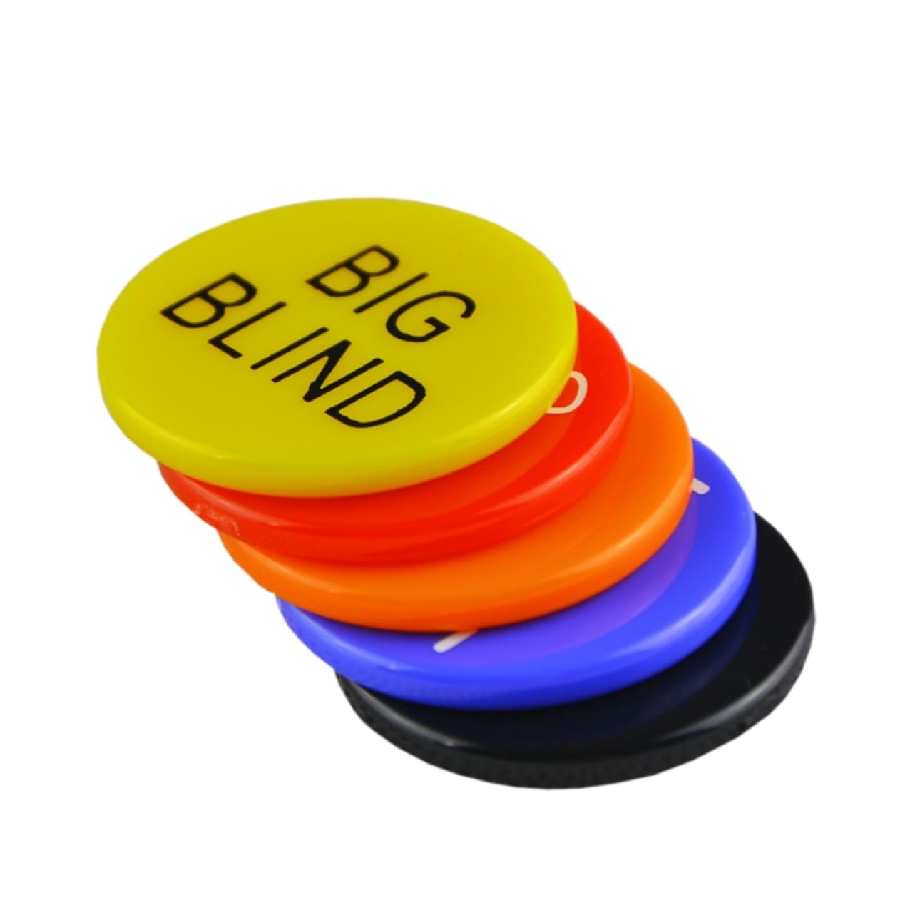 ifundom 5-Piece Poker Banker Set Hold'em Buttons Blind Big Blind Dealer Chip Poker Chip Set Numbers