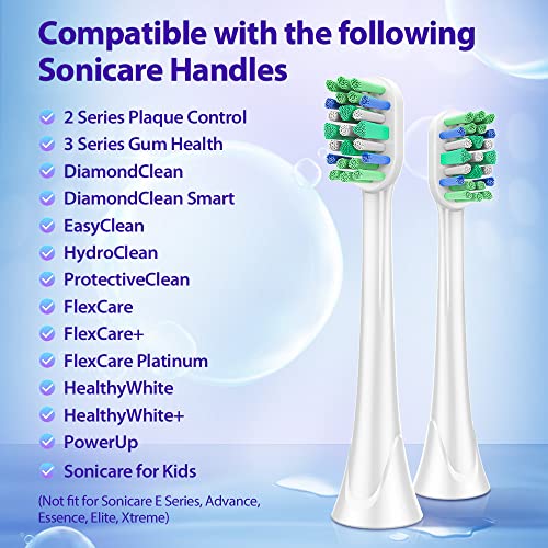 Nedifon Replacement Toothbrush Heads For Philips Sonicare, Medium To Soft Electric Brush Head Refills For Sonic Care Diamondclean Protectiveclean Easyclean 4100 5100 6100 Hx6250 #TOP6