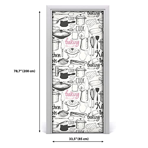 Mural autoadhesivo para puerta lavable papel extraíble para tapar imperfecciones 85x200 cm 3