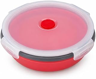 Silicone Container, 800ML Round Lunch Box | Leak-Resistant Seal, Space Dish, Reheat Leftovers, For Budget Shoppers