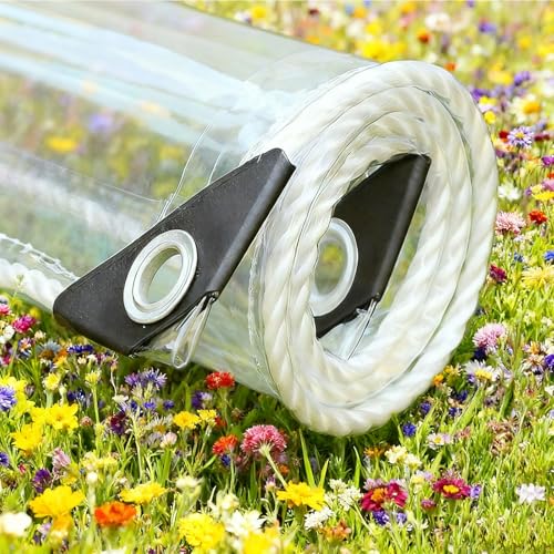 Lona transparente con ojales 1.1x1.1 m impermeable y resistente 400g/m² 2