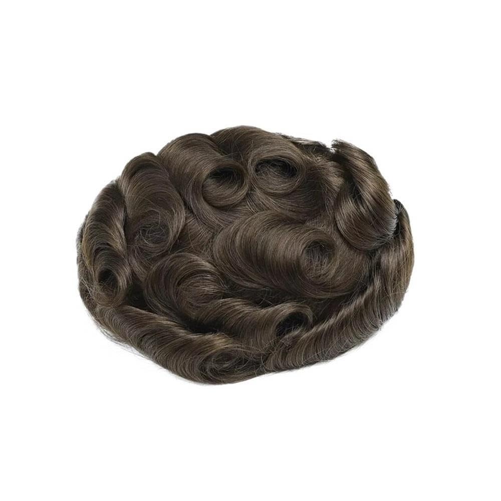 Parrucca anteriore in pizzo svizzero Toupee for uomo Pezzo di capelli umani