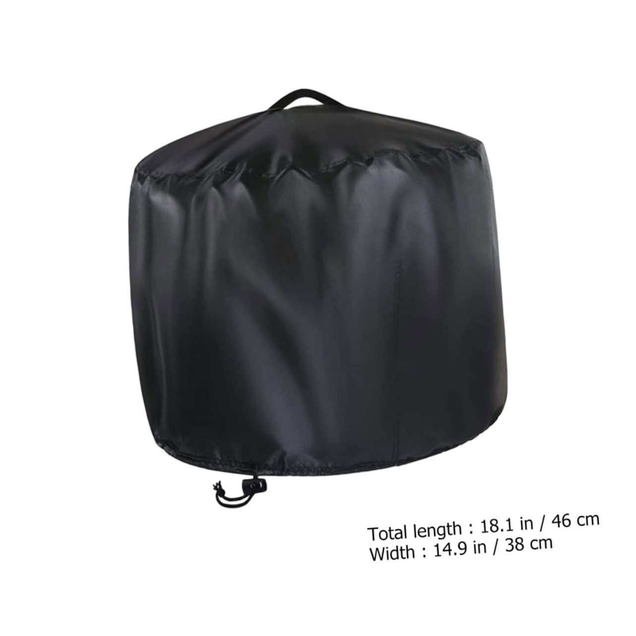 SUPVOX 1set Brazier Dust Cover Barrels Firewood Barbecue Dust Ground Rattan Garden Furniture Covers Propane Fire Pit Ring For Fire Pits Pool Black Silver Coated Fabric