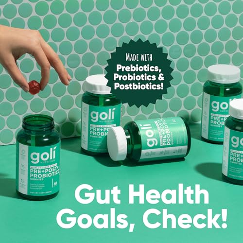 image for Goli Pre Pro Postbiotic Gummies - Worlds First 3-in-1 Formula with DE1