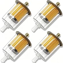 Taiss 4PCS Universal Inline Gas Fuel Filter with Magnet, Fits 3/8" & 5/16" Fuel Line, for Car Motorcycle Truck ATV Lawn Mower Gas Powered Engine