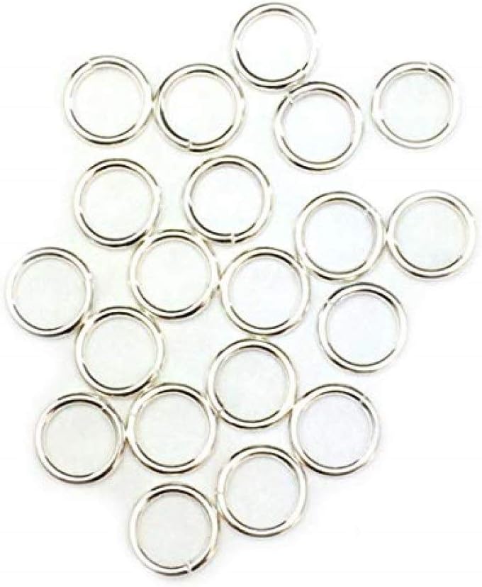 50 Jump Rings Open Sterling Silver Jewelry 19 Ga 6mm