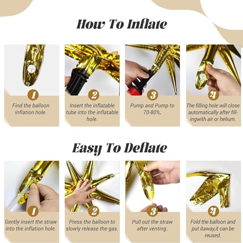 Generic Leesoot 132pcs Black and Gold Balloons Garland Arch Kit, 5 10 12 18inch Black Gold Confetti Latex Colorful Balloons for Birthday Party Baby Shower Decoration - Image 5