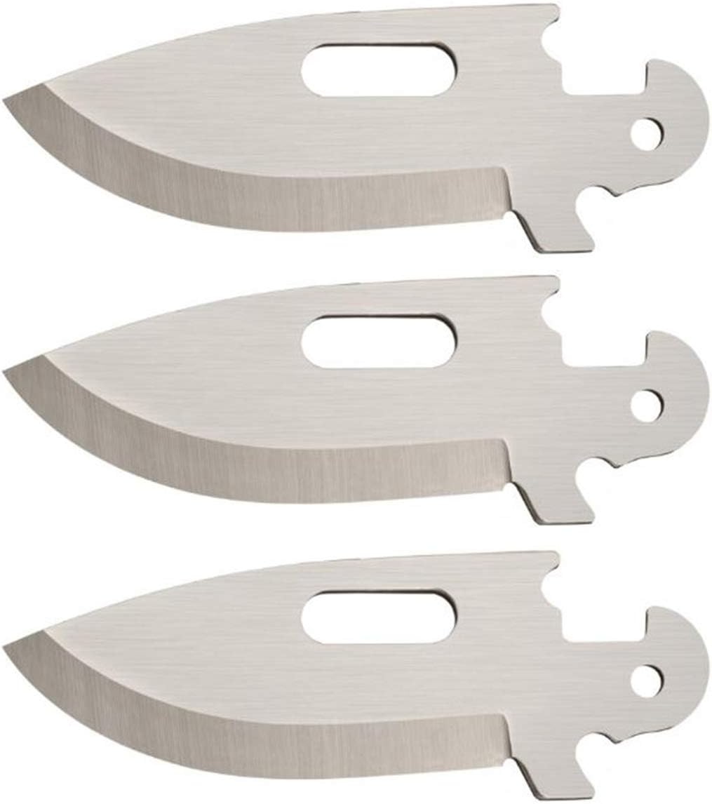 Cold Steel Click-N-Cut Exchangeable Blade Utility Knife, Includes Belt Sheath and 3 Blades, 3 Pack Drop Point Blades
