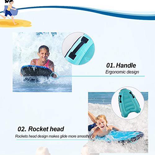 LEFUYAN Tabuleiro inflável para surfe com alças, leve, grande, flutuabilidade, tapete de auxílio par