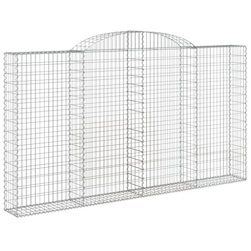 vidaXL Gabione mit Hochbogen 5 STK., Steinkorb Drahtkorb Dekorativ,...