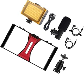 Hemobllo 1 Set Cell Phone Desk Stand Mobile Phone Holder Desk Mic Stand Makeup Phone Stand Light Stand Tripod Camera Desk Mount Phone Bracket for Live Broadcast Live Streaming Kit for Phone