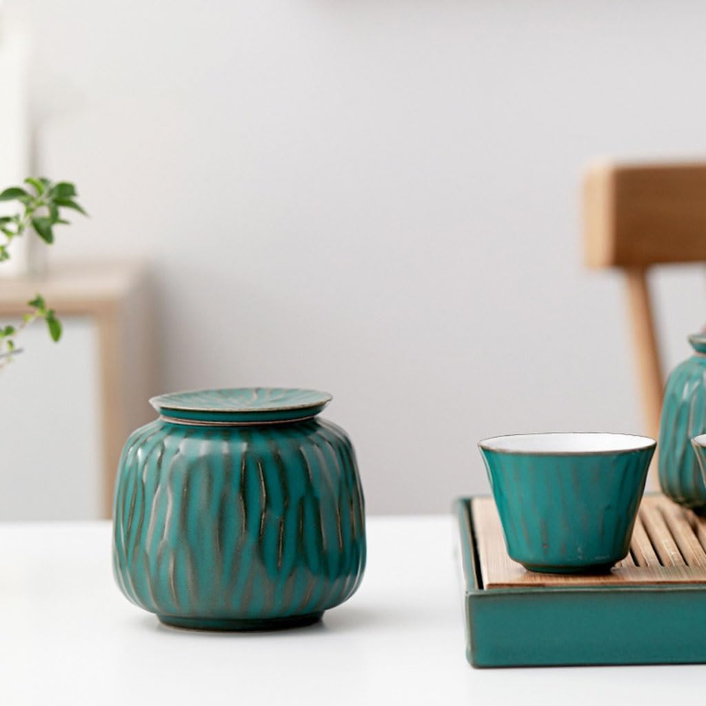 Ceramic Tea Box Retro Ceramic Chiński Styl Herbaty Puszka Do Przechowywania Herbaty Mały Wykwintny Herbata Herbata Tin Przechowywanie Herbaty Can Czarna Herbata Zielona Herbata Herbata Tin