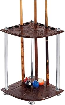 Sector Pool Cue Rack,Wooden Freestanding Floor-Standing Cue Rack,with Drink Ashtray Holder Stick/Dark Red / 36x60cm Coffee 36x60cm