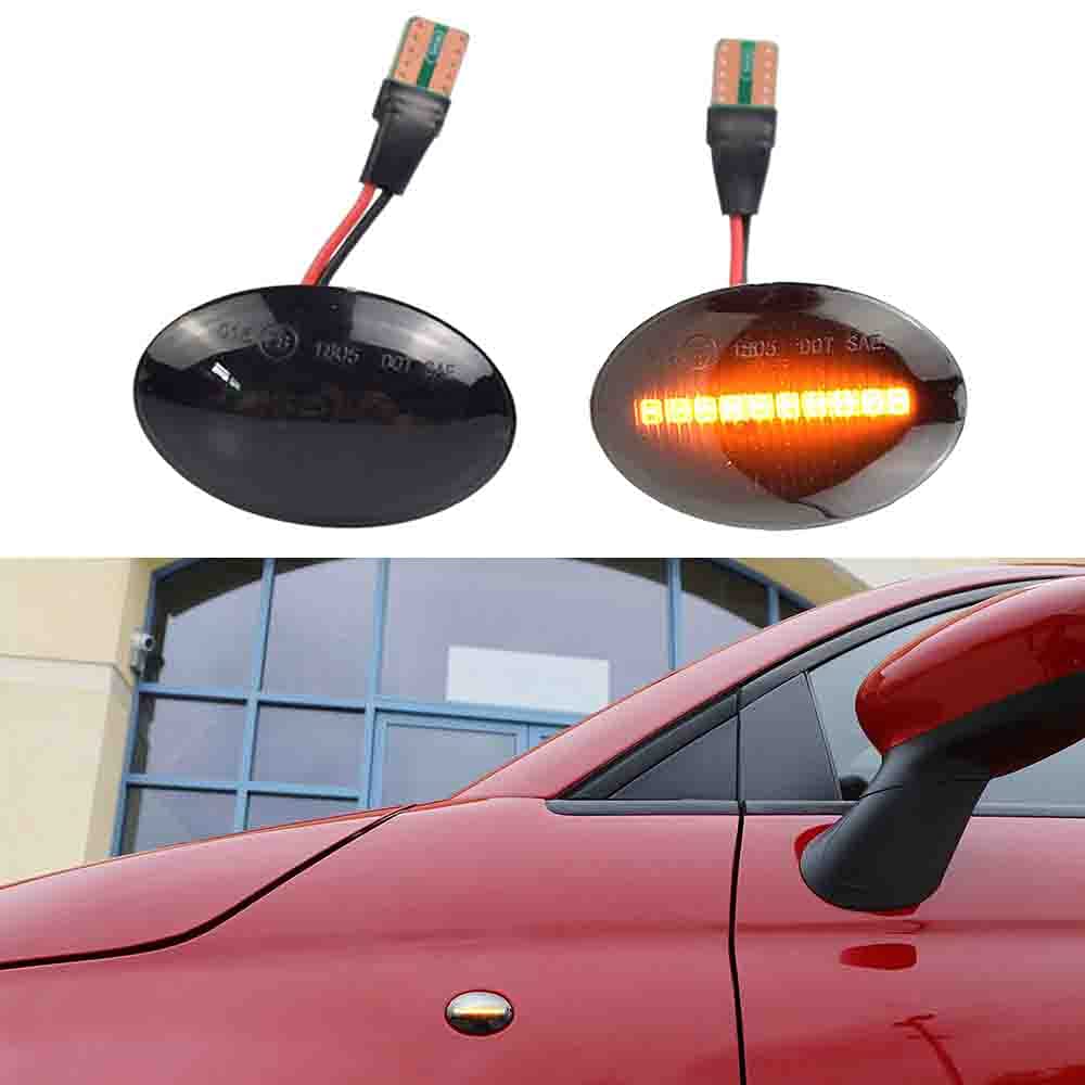 Intermitente LED para Maserati Granturismo Lancia Ypsilon Fiat 500 (negro)