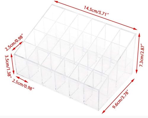 Miniatura 2 de LYYS - Organizador de lápiz labial con compartimento de acrílico transparente (24 ranuras)