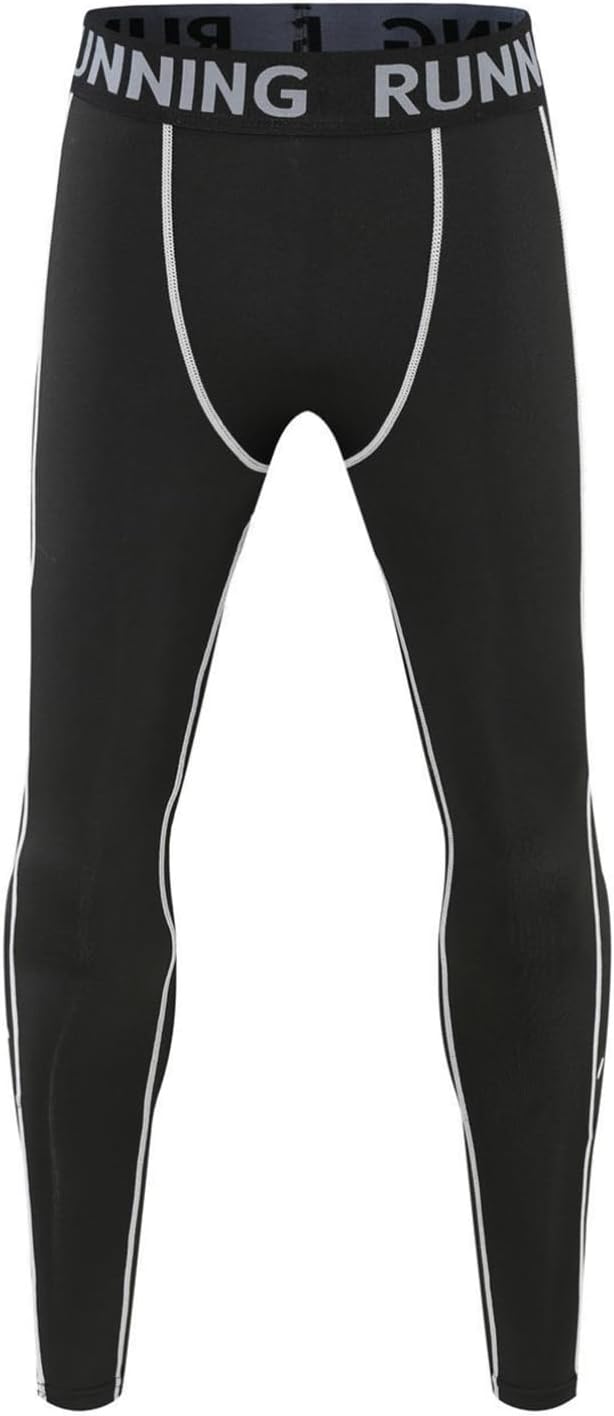 YiZYiF Men's Compression Pants Athletic Workout Running Tights Leggings Cool Dry Sport Fitness Bottom