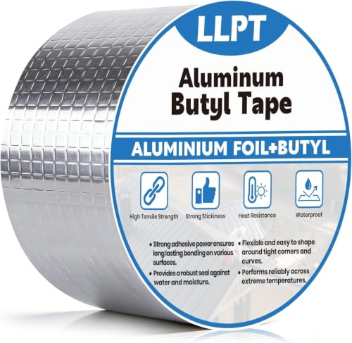 Image of LLPT Aluminum Butyl Tape 3 Inch x 16.5 Feet, White | Waterproof Leak Repair, UV & Weather Resistant for Hatch Cover Flashing Boat Pipe RV Awning Roof Window Patch and Sealing