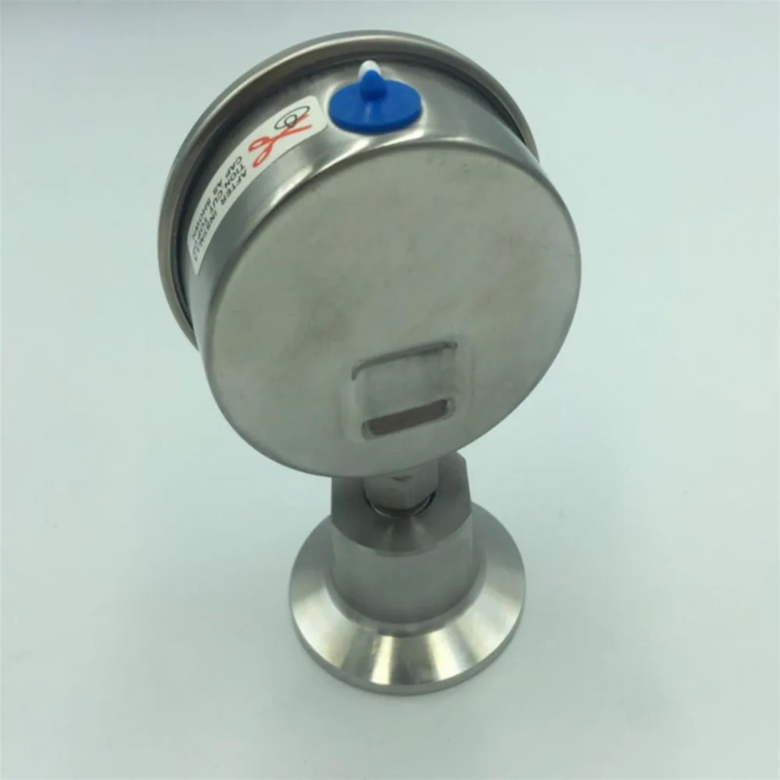 manómetro manómetro de Aire 1,5 Pulgadas. Manómetro de Membrana de Triple Abrazadera-Medidor de diafragma de Acero Inoxidable SS304 (Size : 0 0.1MPa)