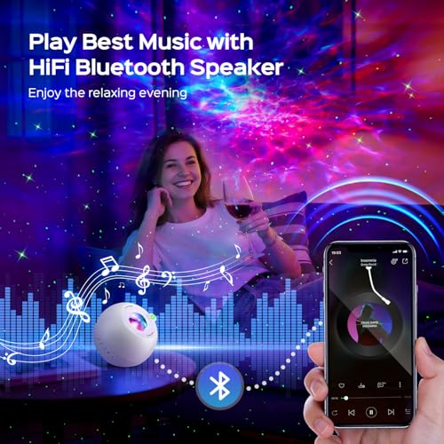 Image of COOLNIGHT White Noise Sound Machine & Spectral Atmosphere Projector, 15 Soothing Pure Music & Nature Sounds, Premium Consumer Electronics Sleep Aid
