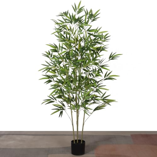Artificial Bamboo Plant, 5 feet Tall, Potted Indoor Decoration. Artificial Plant Suitable for Home...