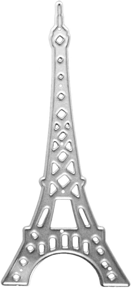 U-horizon Torre Eiffel Troqueles de Metal Cutting Dies Eiffel Tower Dies Corte Plantillas Estarcir para Tarjeta, Papel Decoración, Álbum DIY Scrapbook, Regalo