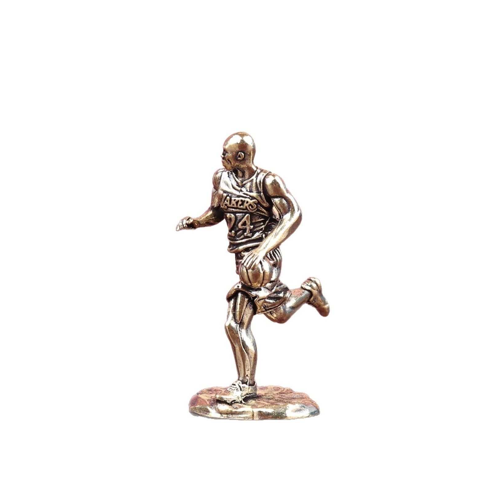 Huolimxun Pure brass basketball player figure retro handmade copper sculpture desktop decoration