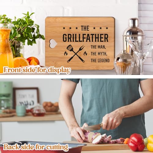 Day Gifts for Dad from Daughter Son, Dad Birthday Gifts, Birthday Gifts for Dad, Presents for Dad with Touching Words, Fathers Day Bamboo Cutting Board Gifts. - Image 5