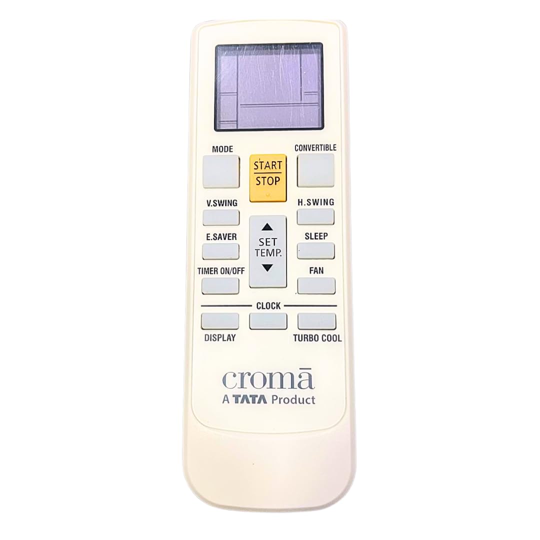Replacement AC Remote Control for Croma AC, Infrared, Compatible with Split & Window Air Conditioner, Button Control, White-image-13