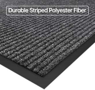 Front Door Mat, 4' x 8' Heavy Duty Indoor Outdoor Door Mat for Entryway, Commercial Door Mats Entrance, Low Profile Welcome Mats Non-Slip, Durable Rubber Backing Entry Mat for Patio, Home