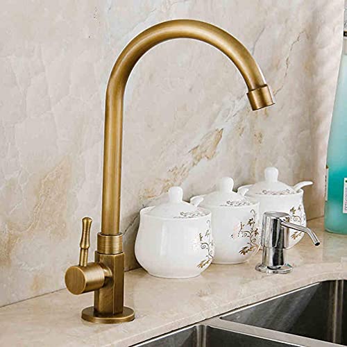 Robinet de cuisine rotatif 360° pour eau froide et grand lavabo