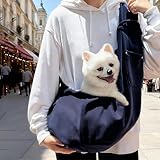 LNSYSNS Hundetragetuch, Tragetasche Hund Verstellbar, Marineblau Hundetransporttasche Geeignet für Hundetragetasche bis 6 kg, Geeignet für Kleine Hunde für Spaziergänge im Freien