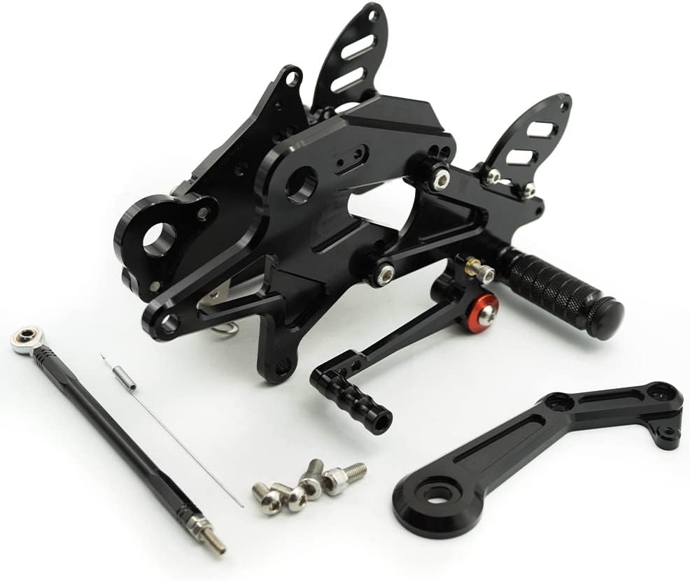 PROCNC Motorcycle Aluminum Rearsets Foot pegs Rear sets Footrest Fit for Kawasak-i Ninja650 2017-2025 Z650 2017-2025 (Black)