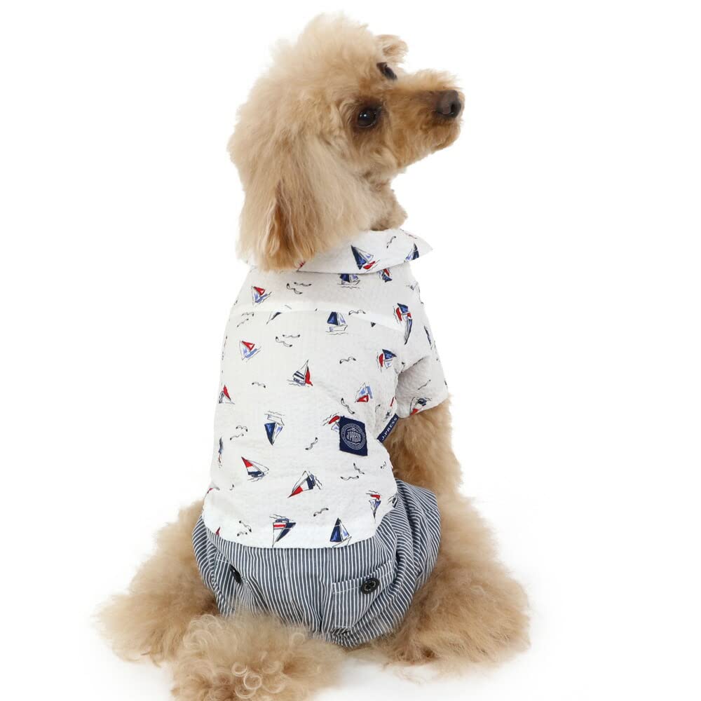 Amazon | ペットパラダイス 犬 服 J.PRESS ヨット柄 パンツ つなぎ